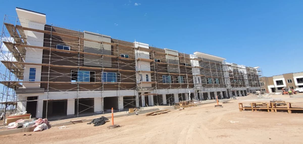 Modern building under construction