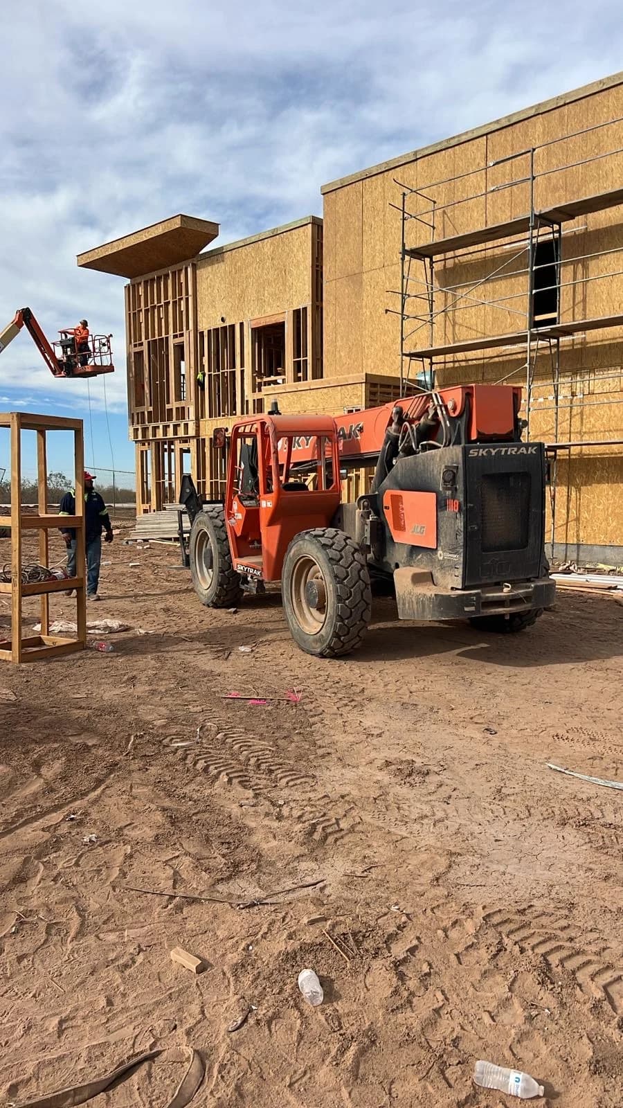 Skytrak equipment on construction site